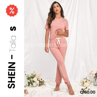Pijama para dama SHEIN Rosa, Talla S, pij56